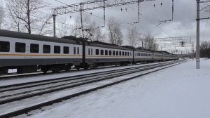 Электропоезд ЭП2Д-0129 (ЦППК) пригородный поезд №6726 Москва - 88 км.