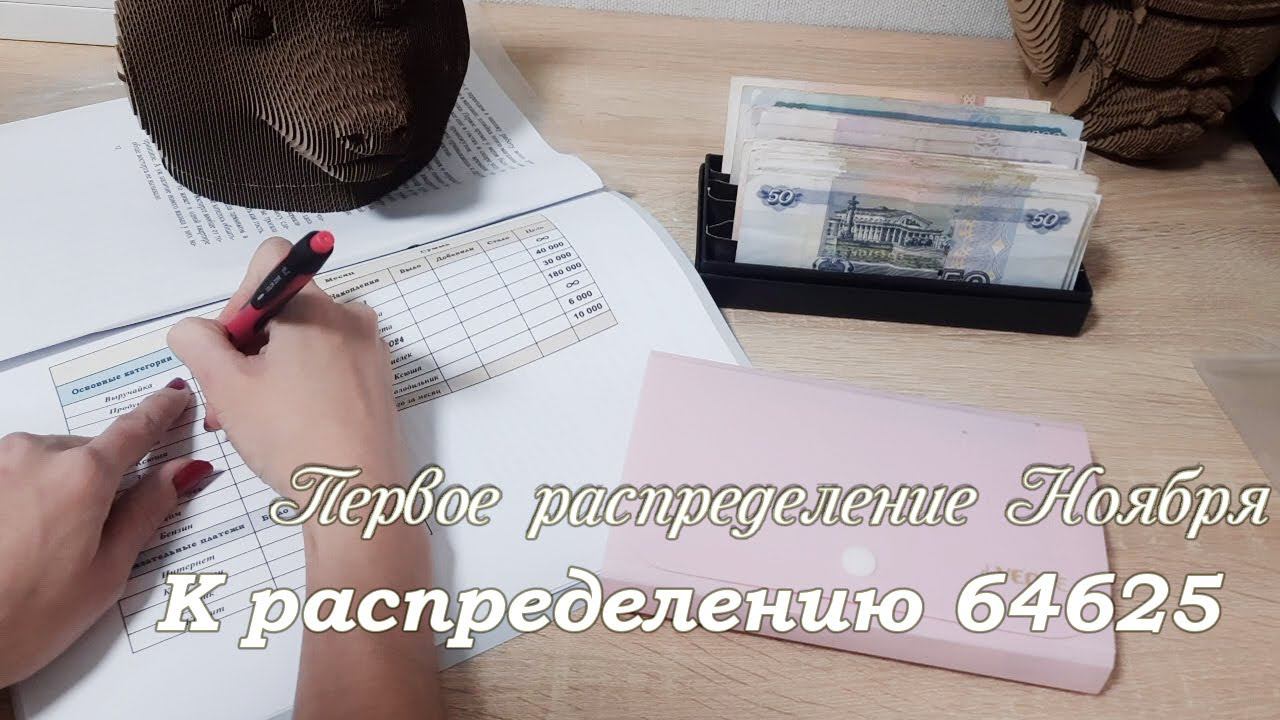 Первое распределение Ноября ✨Деньги по конвертам Мотивация копить на цели