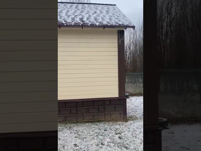 Отзыв по бане 4х8 с террасой 2х4 часть 1. Внешний вид. смотреть онлайн