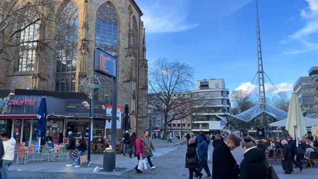 Dortmund, Germany walking tour 4K 60fps - A beautiful German City