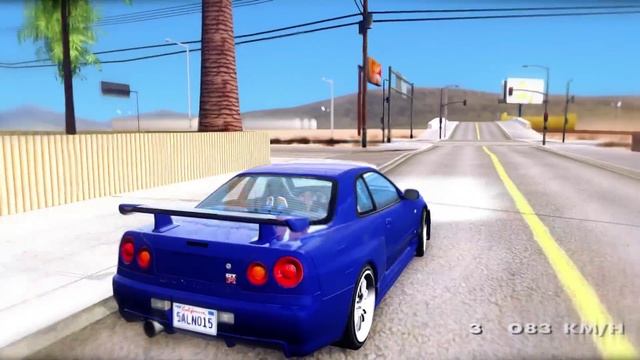 Nissan Skyline R34 - GTA San Andreas _REVIEW смотреть онлайн