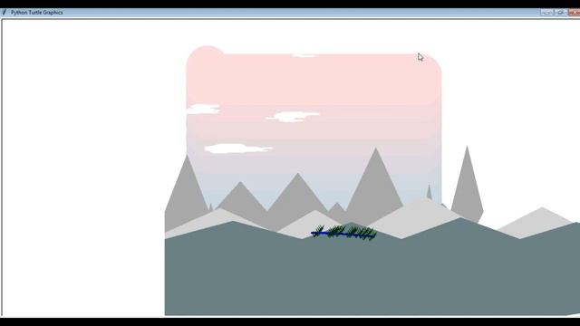 Making landscape using python turtle graphics|Amazingcoder
