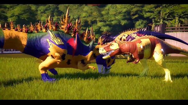 Dimetrodon & Alien BATMAN T-REX Vs Indoraptor, Malusaurus - Jurassic World Evolution смотреть онлайн