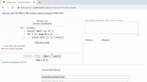 pythontutor.com - Visualize Code Execution