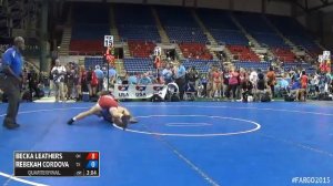 125 Quarterfinal - Rebekah Cordova (Texas) vs. Becka Leathers (Oklahoma)