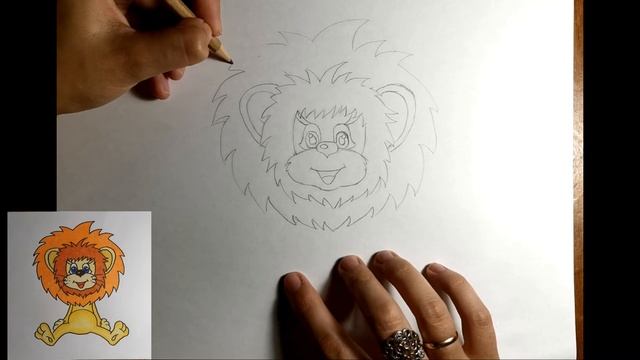 Как нарисовать львенка I How to draw a lion смотреть онлайн