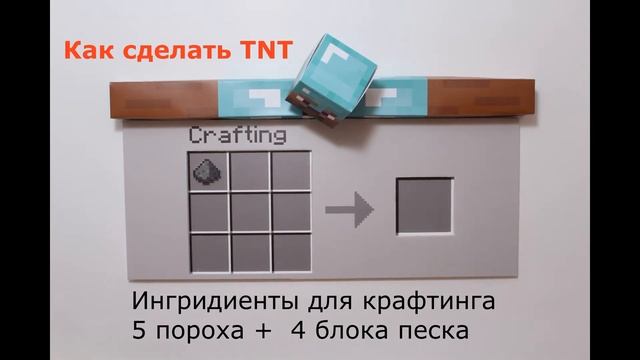 Как сделать ТНТ в Майнкрафте  или как скрафтить блок TNT