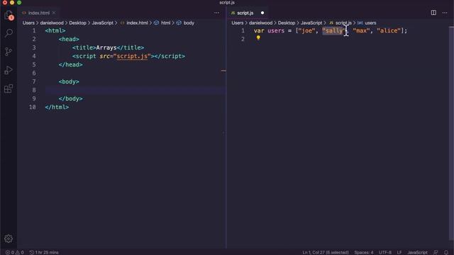 JavaScript 2021 Tutorial 11 - Arrays