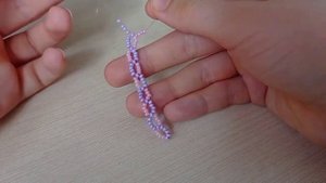 Колечко из бисера "Ромбик"