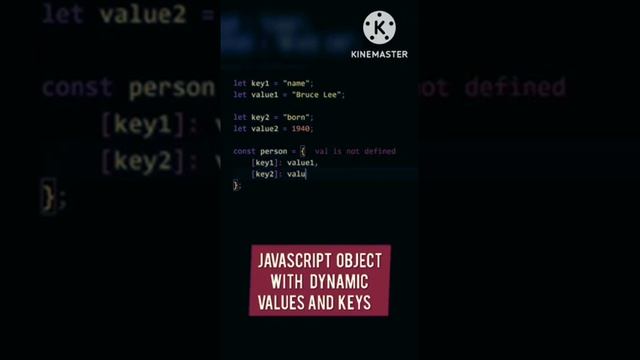 Javascript Objects with dynamic values and keys