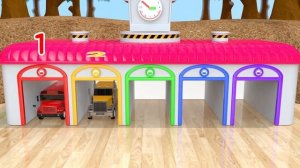 Learn Colors with Street Vehicle VS PACMAN Surprise SoccerBall in Magic Slide Sand for Kids
