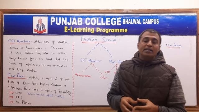 Types of Display Screen ( Urdu / Hindi ) | 11th Class Computer Science Chap 1 | ICS computer part 1