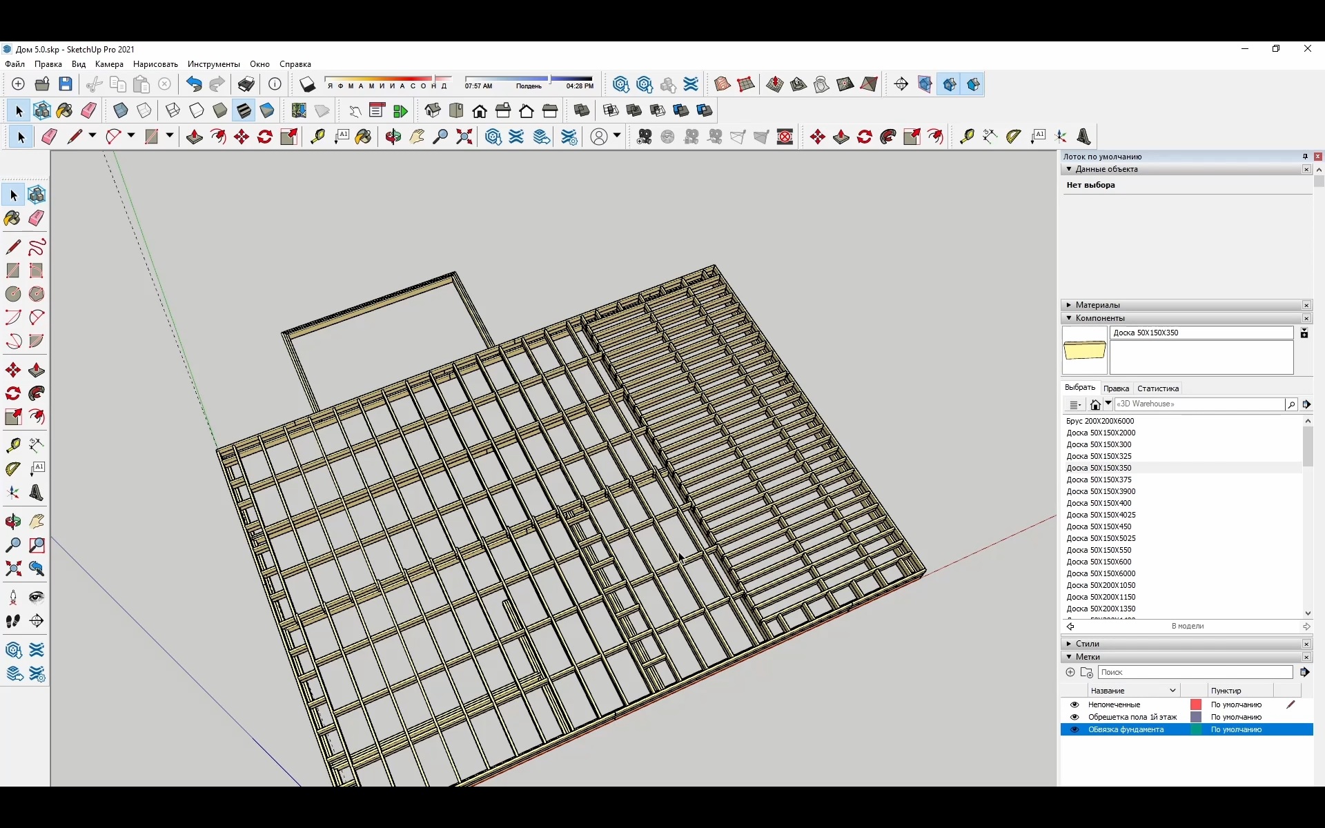 Sketchup проекты каркасных домов