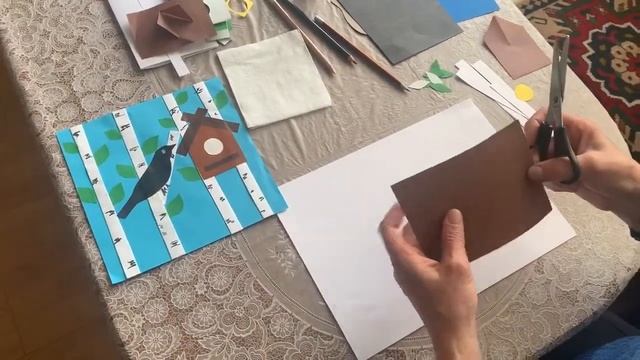 Аппликация для старшей группы "Скворечник"