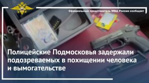 Полицейские Подмосковья задержали подозреваемых в похищении человека и вымогательстве