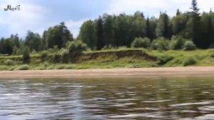 Река Пинега. От устья Выи мимо п. Северный.