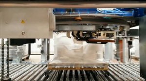 Автоматическая упаковка паллеты стрейч-плёнкой | Кольцевой обмотчик с укрыванием верха ROBOPAC