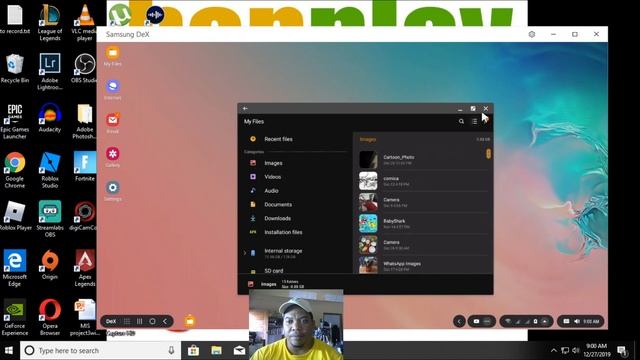 File Transfer from Android to Windows using Samsung Dex