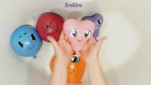Лопаем воздушные шарики🎈🎈🎈 сердечки 💙💖💚смайлики Песенка СЕМЬЯ ПАЛЬЧИКОВ Учим цвета на русск