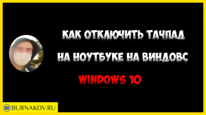 Как отключить тачпад (TouchPad) на ноутбуке на виндовс 10 (Windows)