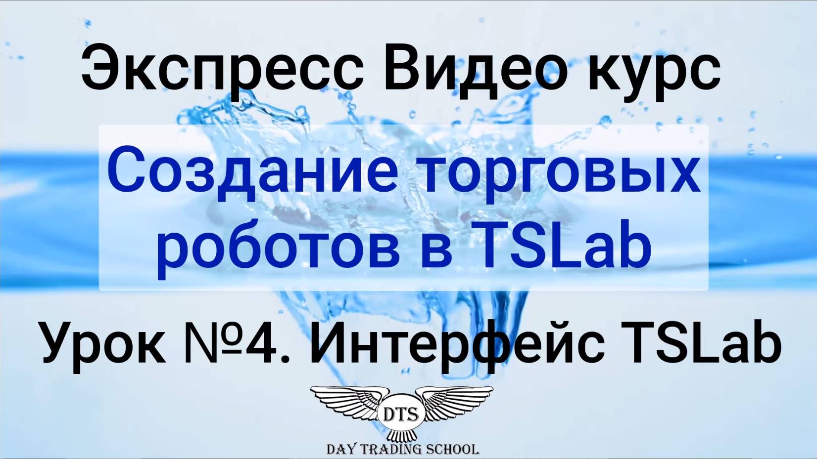 Экспресс видео курс TSLab- Урок 4 - Интерфейс и настрйока TSLab