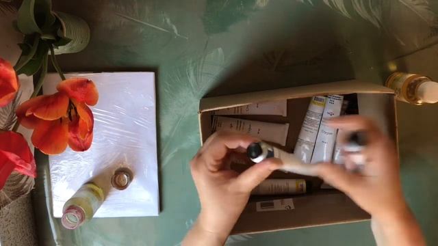 Как нарисовать белый ПИОН пальцами