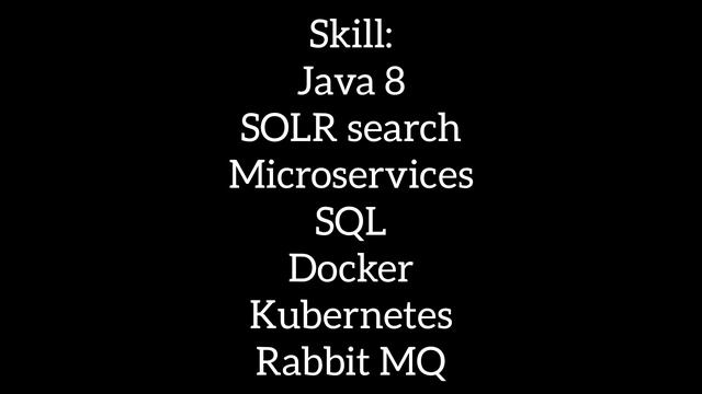 Hiring Java 8 with SOLR Search смотреть онлайн