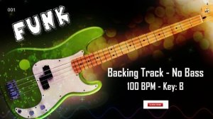 Funk Backing Track bass (Bm 100 bpm)