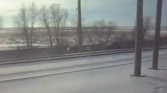 Электропоезд ЭД9Э-0060. Покатушки от Алтайской до моста через Обь. смотреть онлайн