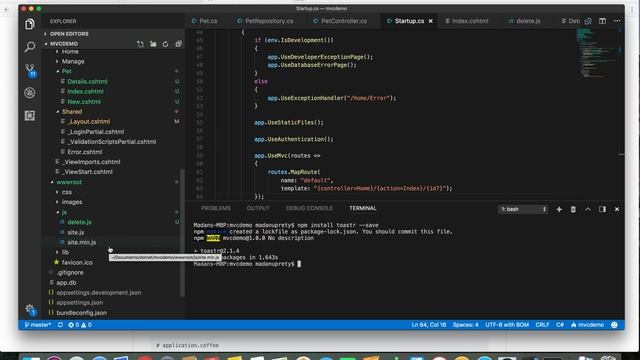 Adding node package manager in asp net core mvc project смотреть онлайн