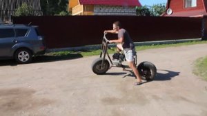 СДЕЛАЛ МОТОЦИКЛ СВОИМИ РУКАМИ.2014 г. Пробная поездка 2