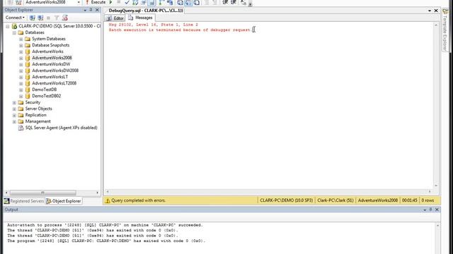 Debugging in SSMS 2008 and 2012 Part I смотреть онлайн
