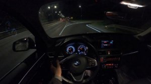 BMW X1 192HP - Night POV Test Drive. BMW GoPRO driving.