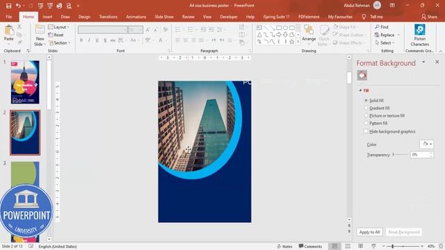 A4 Size Poster Design in PowerPoint. Tutorial No.: 951