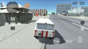 везем людей в больницу на УАЗ 452,скорая помощь.