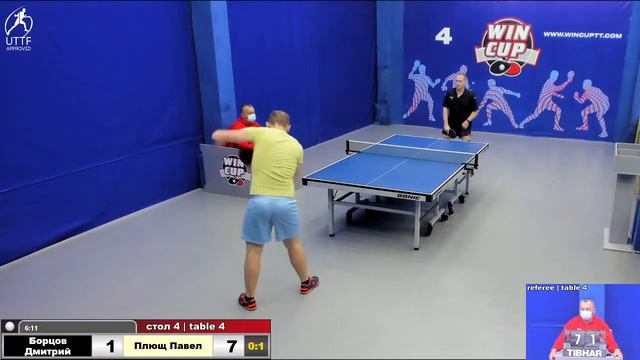 16:00 Борцов Дмитрий 0-3 Плющ Павел  стол 4  ЮГ-3  28.10.21