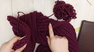 Снуд английской резинкой. Снуд в два оборота.