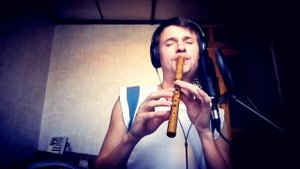 Игра на блок-флейте. Playing the flute block. "Сіла птаха"  сопилка \ сопілка