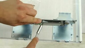 Установка доводчика в шкаф Система Nova со скрытой направляющей