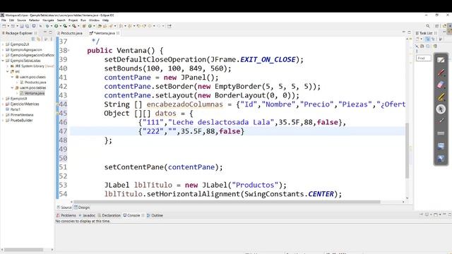 Programación orientada a objetos Table List Java Swing ejemplo смотреть онлайн