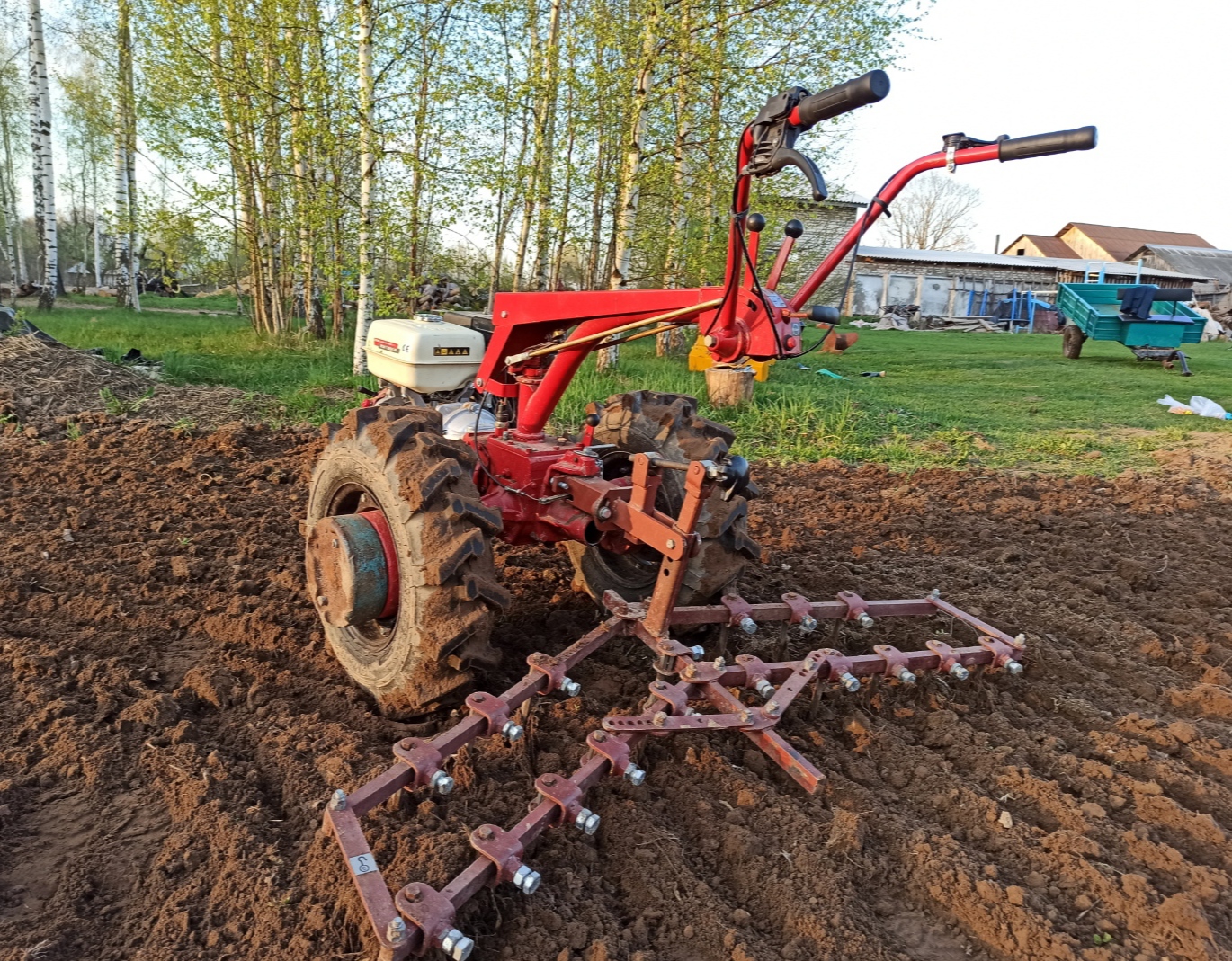 Весенняя пред подготовка огорода. КБ-00.000   MRL 6.00-12 на МТЗ с двигателем Weima WM188F 13л/с. смотреть онлайн