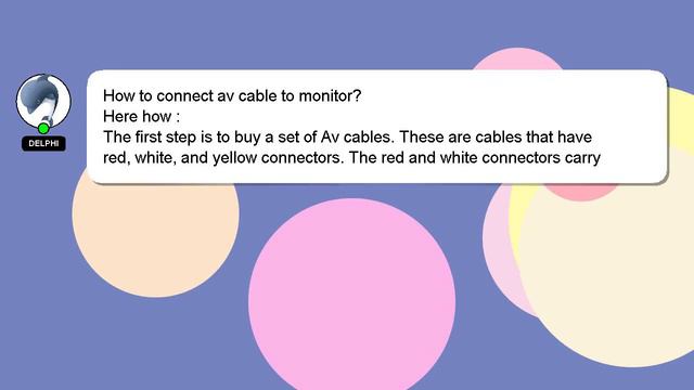 How to connect av cable to monitor? смотреть онлайн
