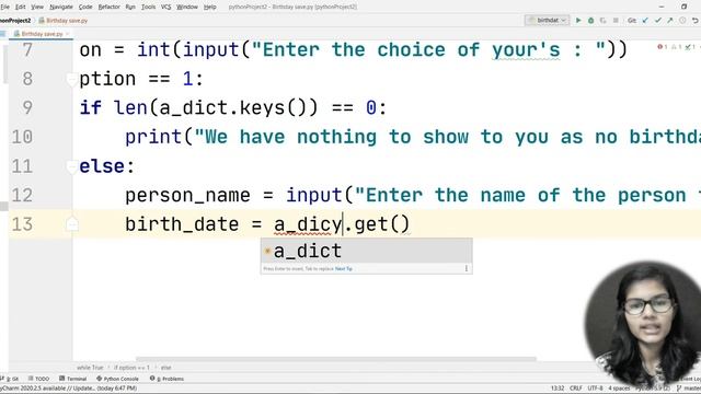 Birthday reminder and saver | python project | mini python project | python programming | python
