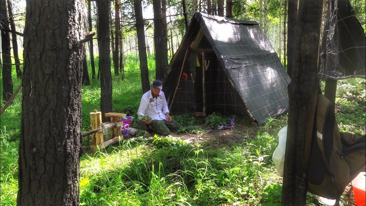Один в Лесу на Болоте / Запилил Станок как у деда! Заготовка. смотреть онлайн