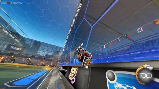 Как играть на стене в rocket league