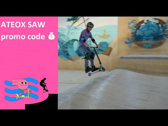 Ateox SAW трюковой самокат. Покупай самокат там, где на нем катаются. Скейт парк магазин BunnyHop смотреть онлайн