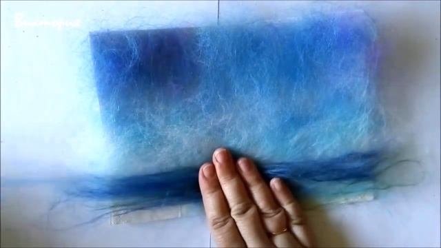 Картина из шерсти. МОРЕ, ЧАЙКИ. Шерстяная акварель / A Picture Of Wool. SEA. Woolen Watercolor