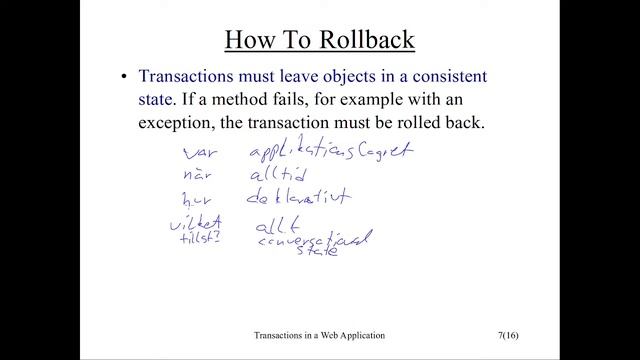 Transactions in a Web Application смотреть онлайн