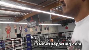 Robert Garcia Working Mitts With Alex Gvozdyk - hardest hitting puncher in oxnard EsNews