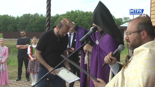 В Кавказском районе прошла церемония освящения часовни Армянской апостольской церкви. смотреть онлайн
